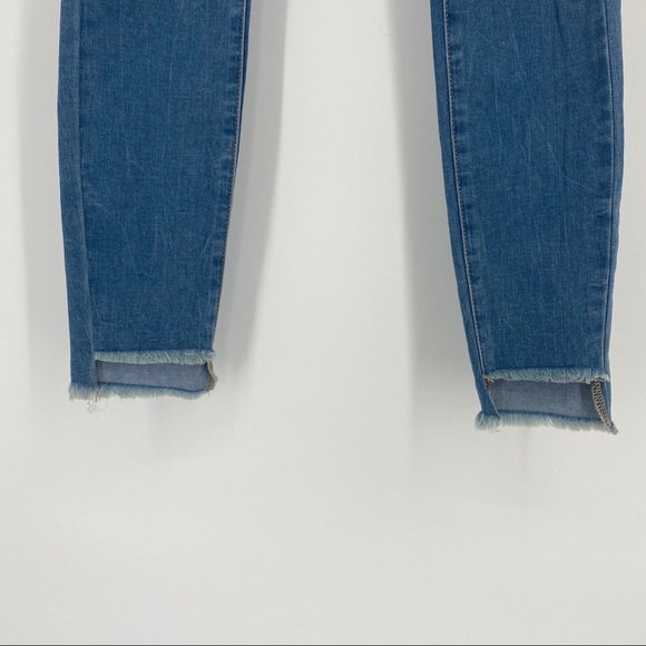 BlankNYC Spray-On Distressed Hi-Low Skinny Jeans - Picture 7 of 11